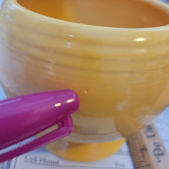 Vintage Fiesta Yellow Marmalade (?) Bowl (no lid) - Picture 13 of 13